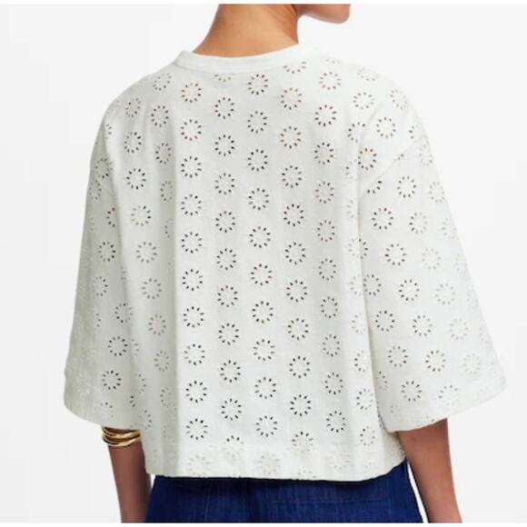 Madewell Embroidered Wide-Sleeve Boxy Tee Size XS NWT - Picture 4 of 6